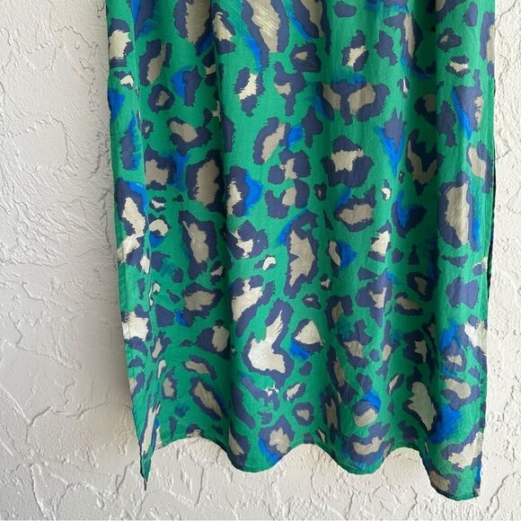 VANESSA VIRGINIA Skirt Women XS Silk Maxi Animal Print Pull On Leopard Cheetah - Picture 9 of 12